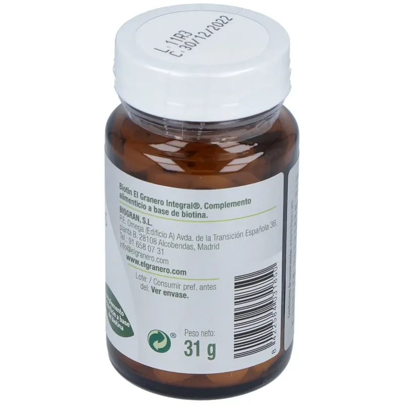 El granero biotin vitamina h 100 comp | Farmacia Barata El granero biotin vitamina h 100 comp | Farmacia Barata