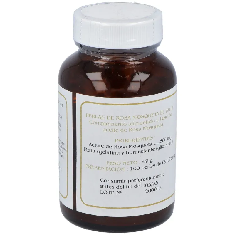 El valle rosa mosqueta 100 perlas | Farmacia Barata