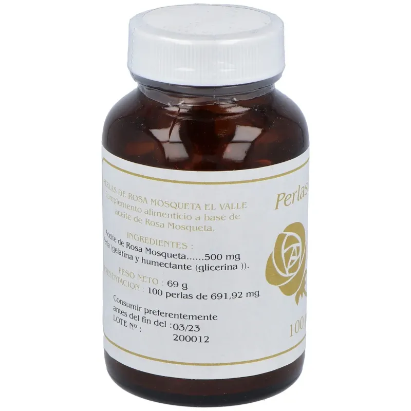 El valle rosa mosqueta 100 perlas | Farmacia Barata