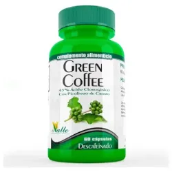 El valle green coffee cafe verde descafeinado 60caps