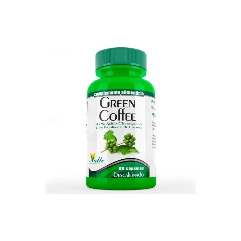 El valle green coffee cafe verde descafeinado 60caps | Farmacia Barata
