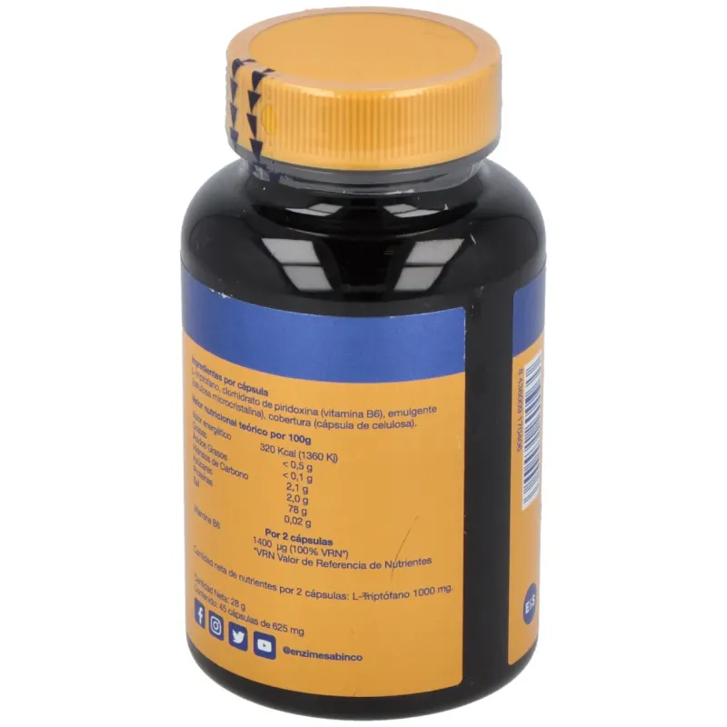 Enzime sabinco l triptofano 500mg 45caps | Farmacia Barata