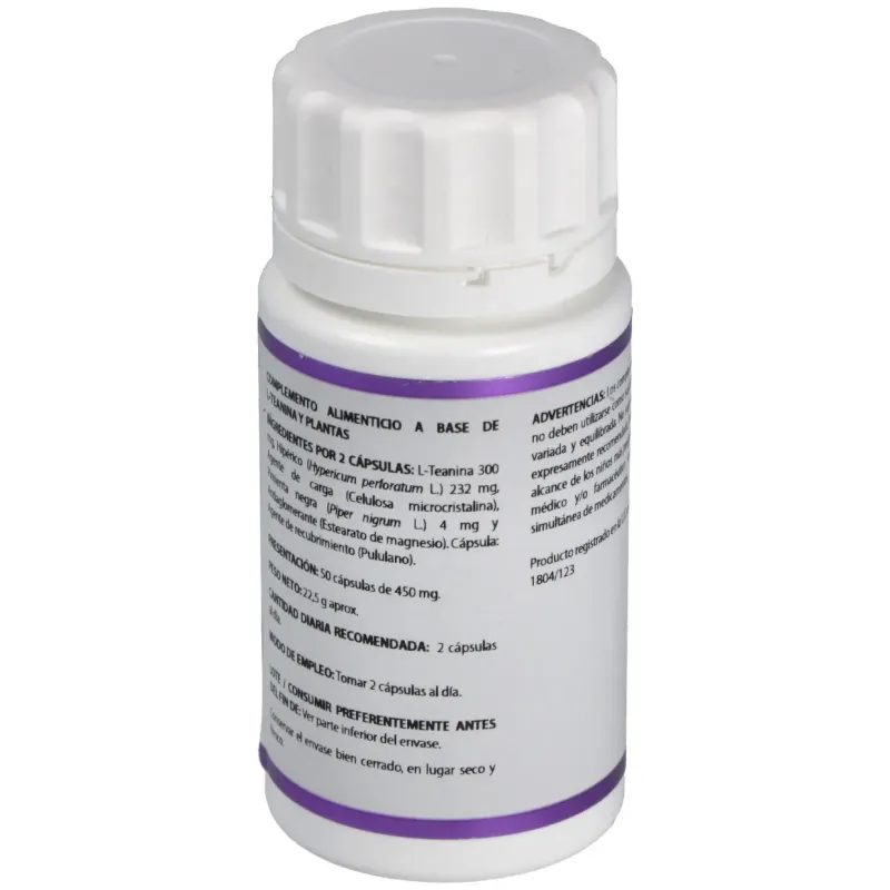 Holomega l- teanina con hipérico 50 cáps | Farmacia Barata