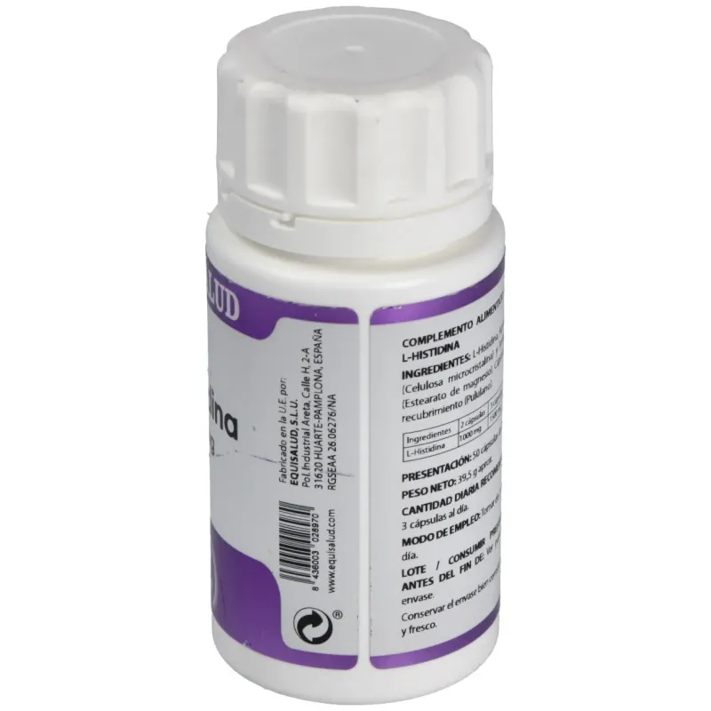 Equisalud l-histidina 500mg 50caps | Farmacia Barata