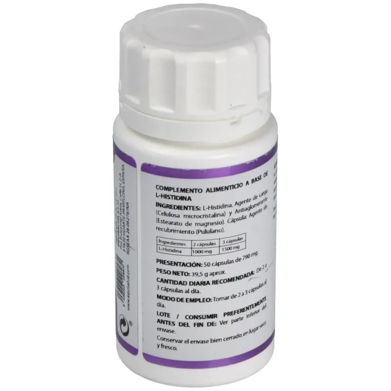 Equisalud l-histidina 500mg 50caps | Farmacia Barata