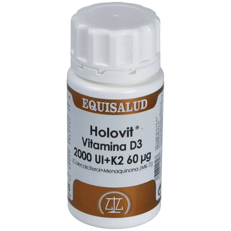 Holovit vit. d3 2000ui+k2 60mcg+menaquinona 50cap. | Farmacia Barata