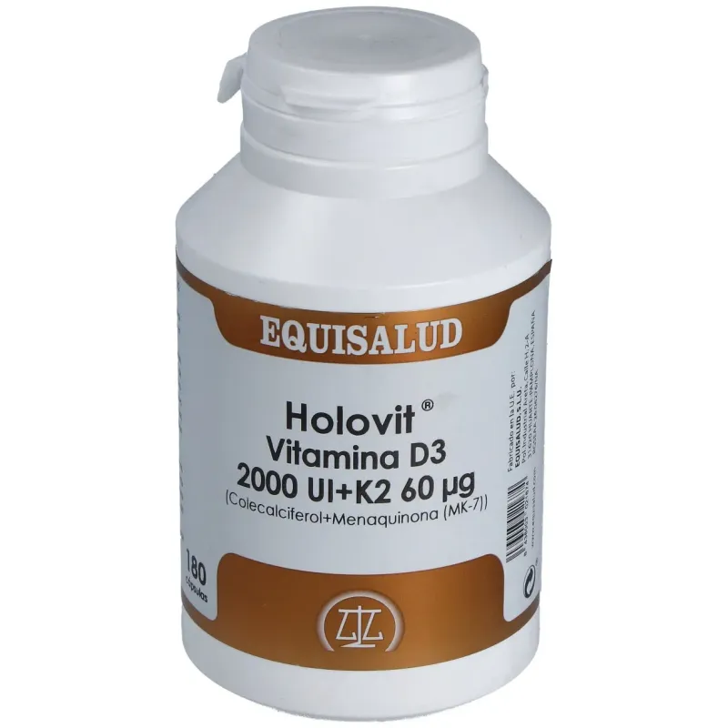 Holovit vit. d3 2000ui+k2 60mcg+menaquinona 180cap | Farmacia Barata