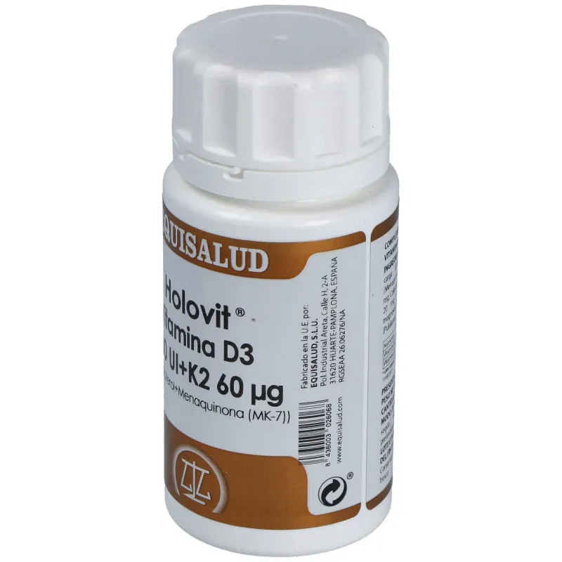 Holovit vit. d3 2000ui+k2 60mcg+menaquinona 50cap. | Farmacia Barata