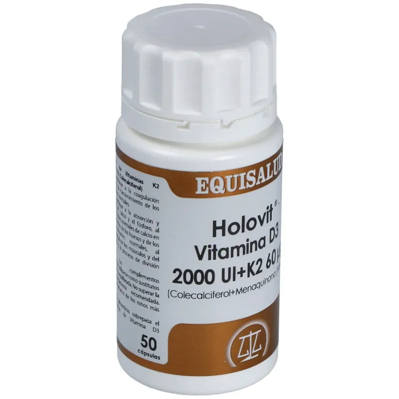Holovit vit. d3 2000ui+k2 60mcg+menaquinona 50cap. | Farmacia Barata