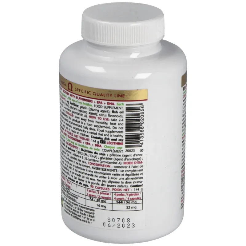 Lecitina de soja con flavonoides 1200mg.90perlas | Farmacia Barata Lecitina de soja con flavonoides 1200mg.90perlas | Farmacia Barata
