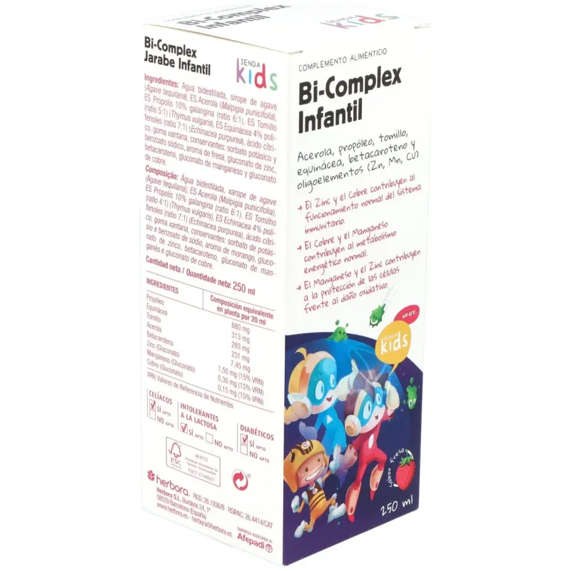 Senda kids bicomplex infantil 250ml | Farmacia Barata