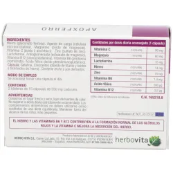 Herbovita apoxferro 30cáps | Farmacia Barata Herbovita apoxferro 30cáps | Farmacia Barata