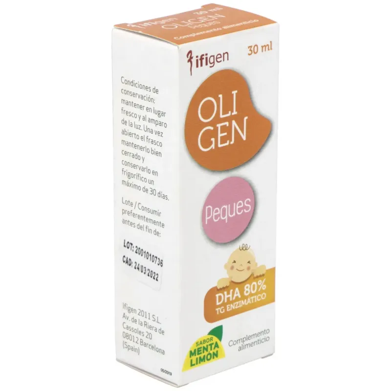Oligen peques dha 80% tg enzimatico 30ml. | Farmacia Barata