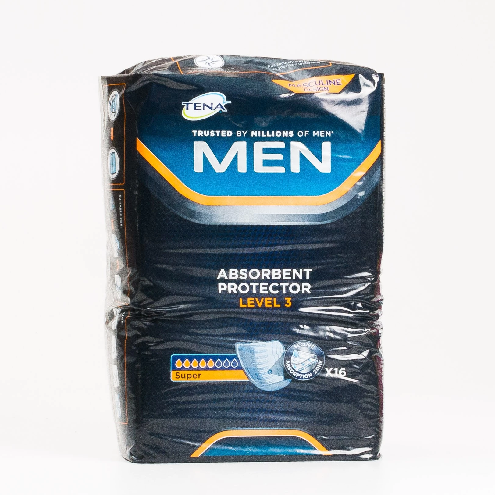 Tena Men Protector Absorbente Nivel 3 Super, 16 Uds.