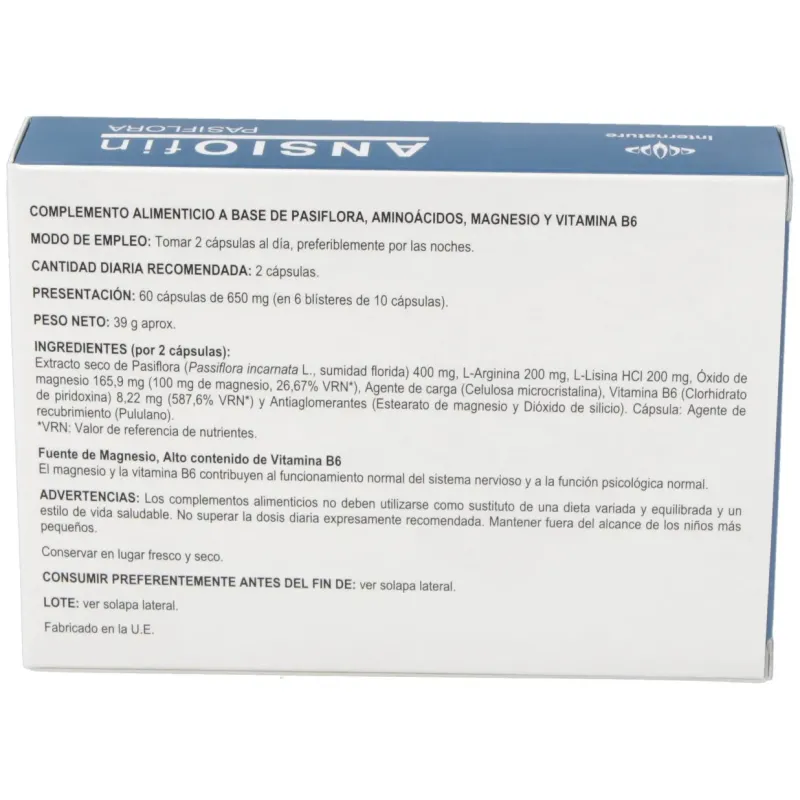 Internature ansiofin 60 cáp | Farmacia Barata
