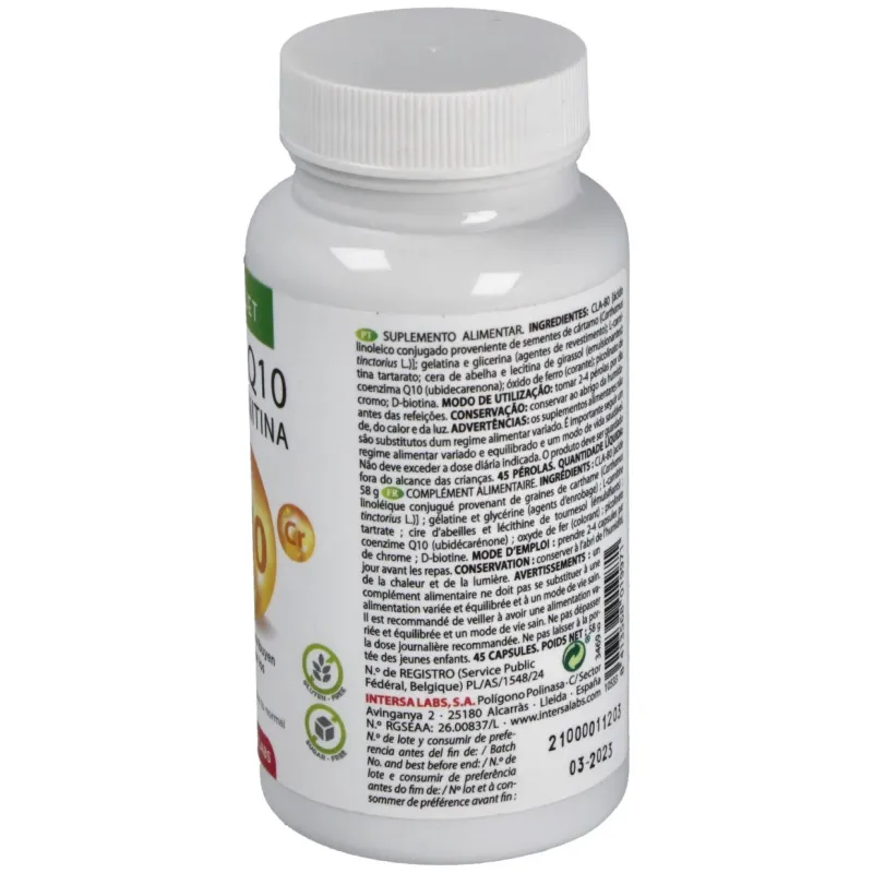 Intersa bisiluet cla + q10 + l carnitina 45caps | Farmacia Barata