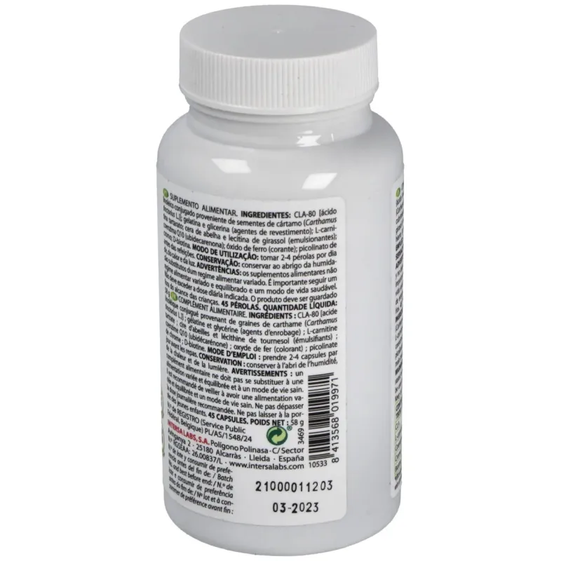 Intersa bisiluet cla + q10 + l carnitina 45caps | Farmacia Barata