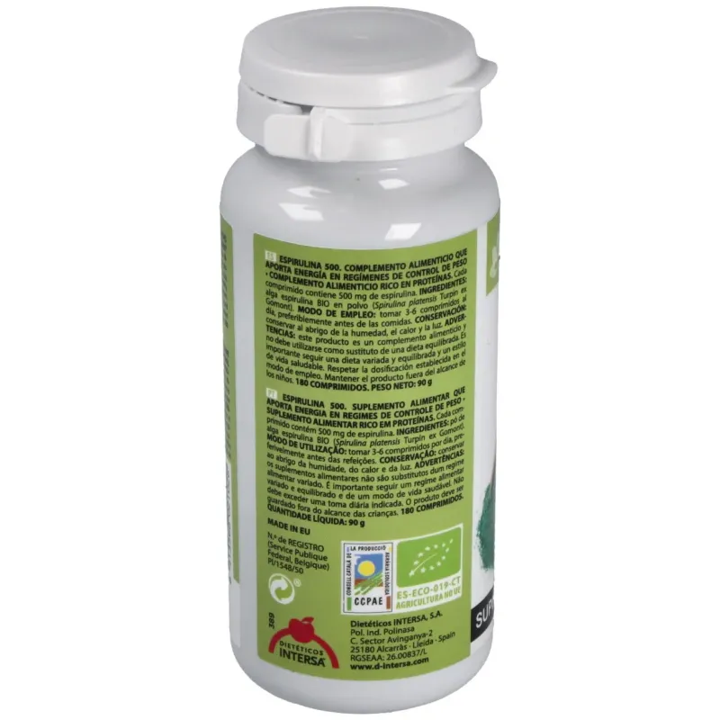 Dieteticos intersa espirulina 180comp | Farmacia Barata