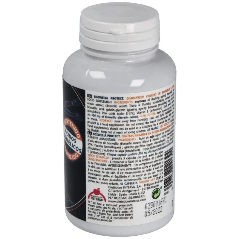 Intersa boswelia protect 500mg 45 perlas | Farmacia Barata