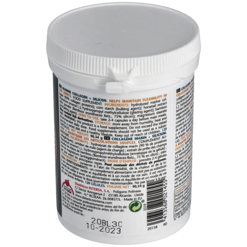 Intersa colágeno marino silicio 120caps | Farmacia Barata