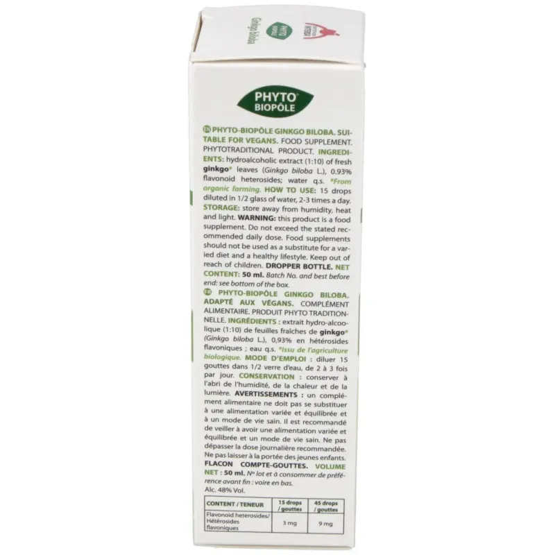Phyto-bipole bio ginkgo biloba 50ml. | Farmacia Barata