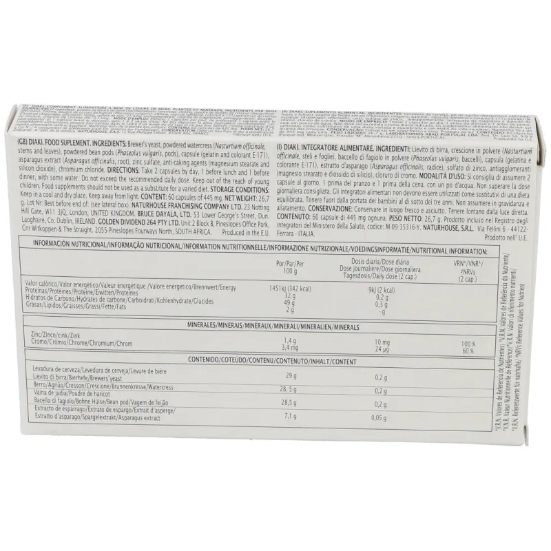 Diaki diabetes 60cap | Farmacia Barata