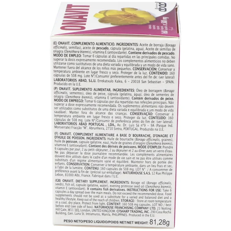 Onavit (onaplus) 160cap. | Farmacia Barata