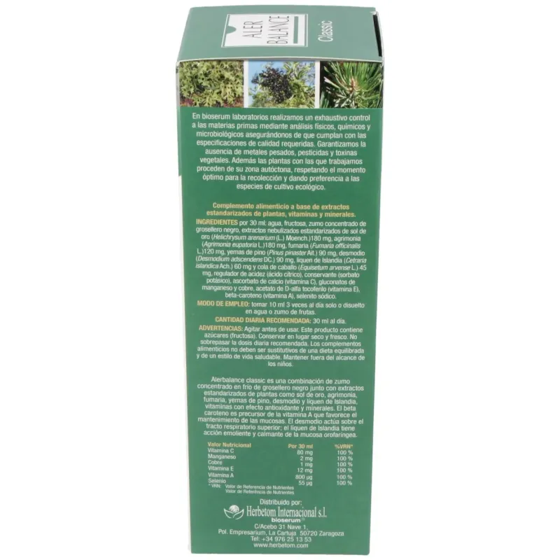 Bioserum alerbalance classic jarabe 250ml | Farmacia Barata