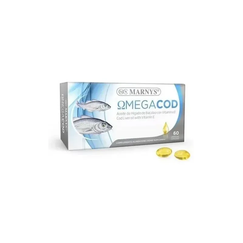 Marnys omegacod aceite de hígado de bacalao con vitamina e 60 c | Farmacia Barata