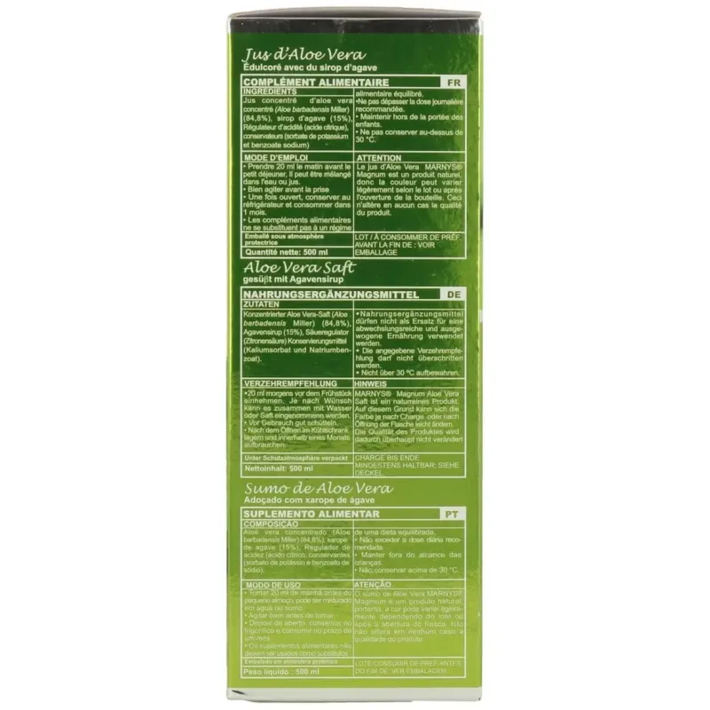 Jugo de aloe vera y agave puro 500ml. | Farmacia Barata