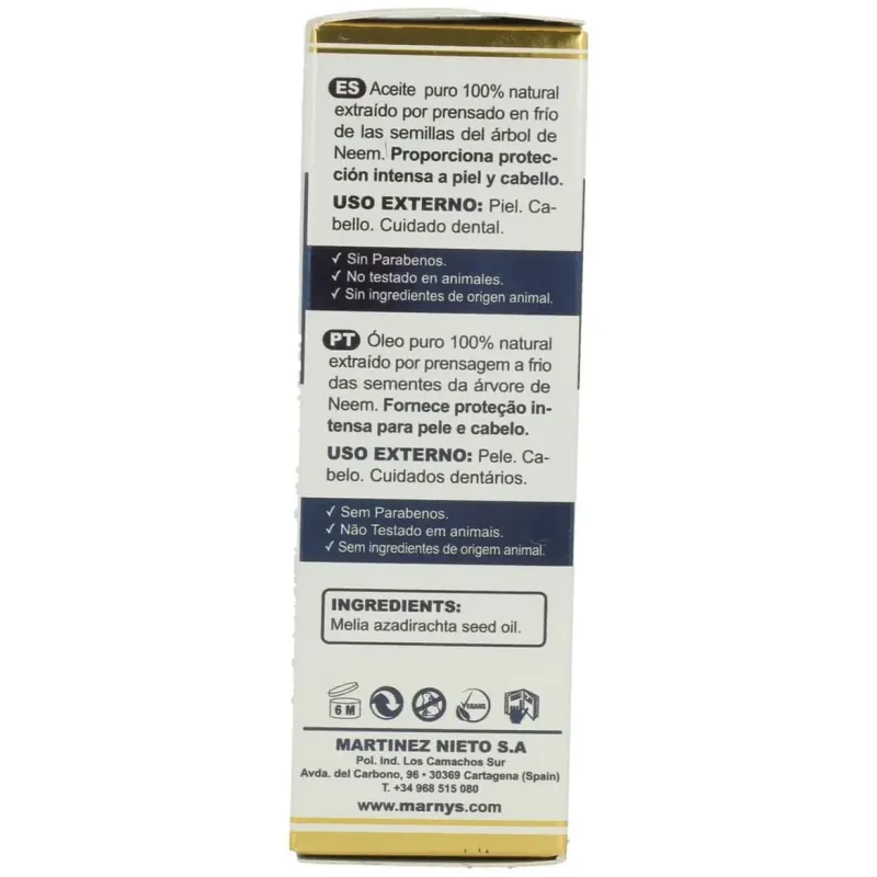 Marnys aceite puro neem 15ml | Farmacia Barata