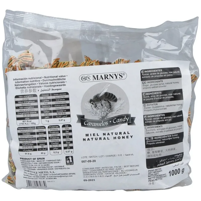 Marnys caramelos de propóleo con miel 1kg | Farmacia Barata Marnys caramelos de propóleo con miel 1kg | Farmacia Barata