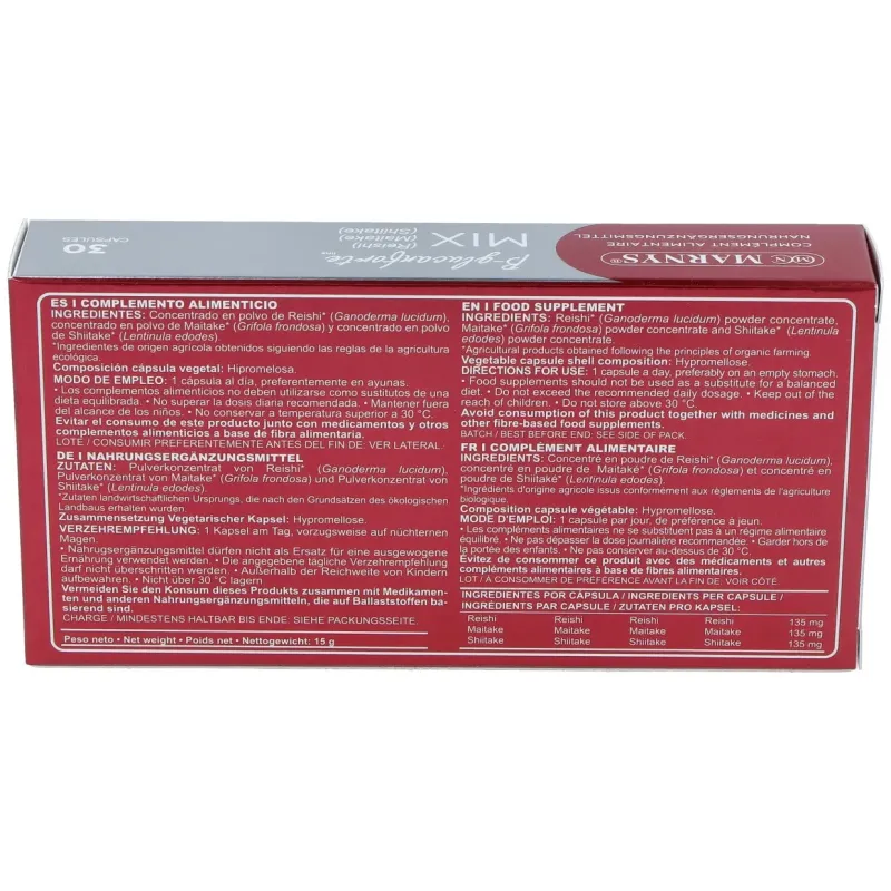 Marnys beta-glucanforte mix setas 30caps | Farmacia Barata