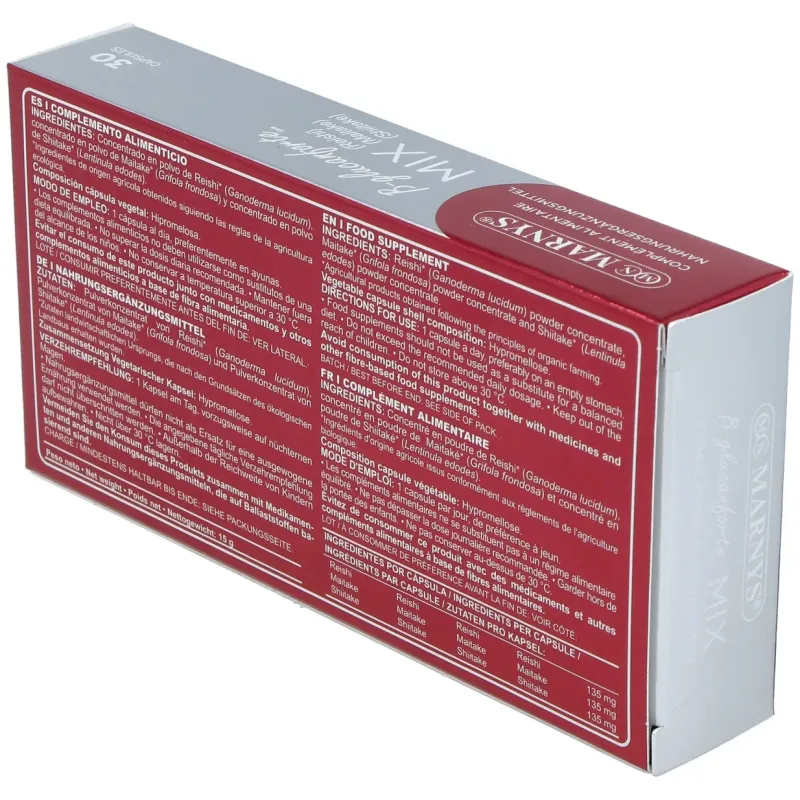 Marnys beta-glucanforte mix setas 30caps | Farmacia Barata