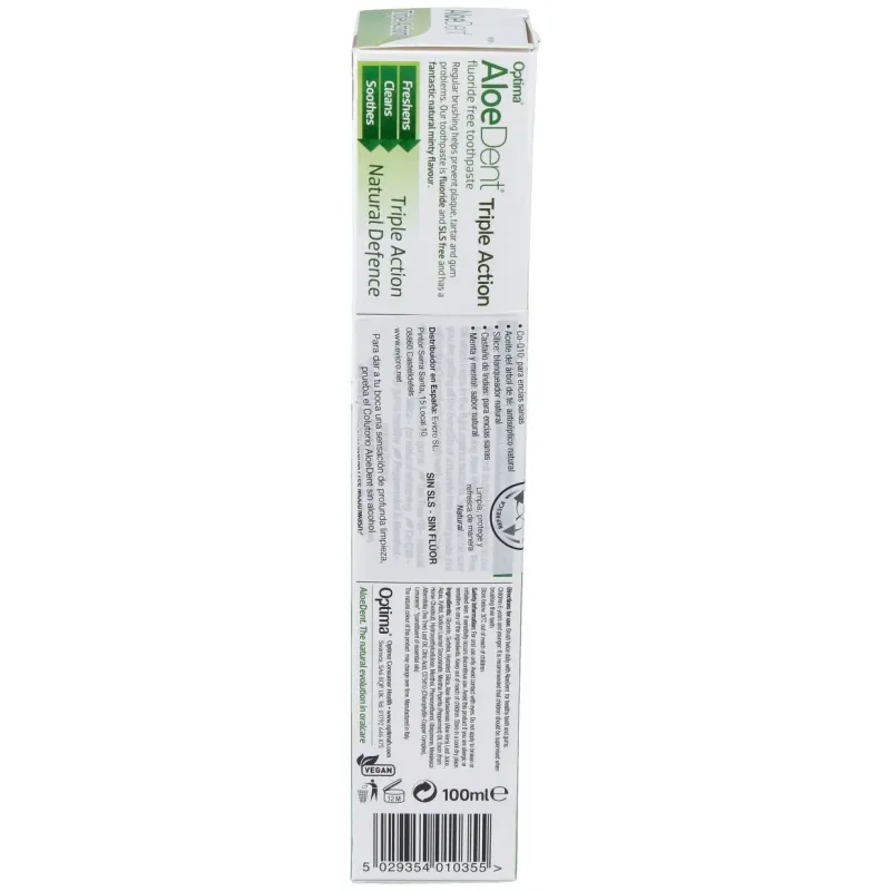 Aloedent aloe vera triple accion dentifrico 100ml. | Farmacia Barata