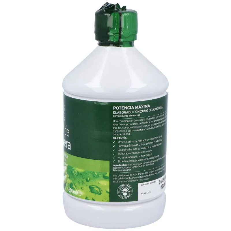 Aloe pura jugo aloe vera fuerza máxima 500ml | Farmacia Barata Aloe pura jugo aloe vera fuerza máxima 500ml | Farmacia Barata