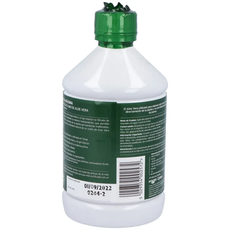 Aloe pura jugo aloe vera fuerza máxima 500ml | Farmacia Barata Aloe pura jugo aloe vera fuerza máxima 500ml | Farmacia Barata