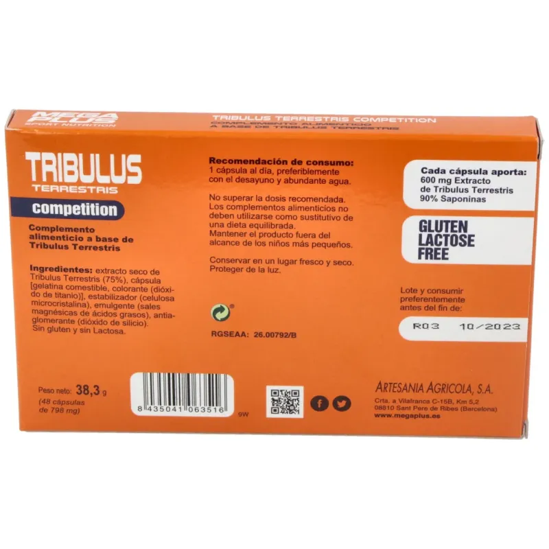Tribulus 48cap. | Farmacia Barata