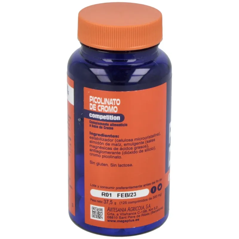 Cromo picolinato 100μg. 125comp. | Farmacia Barata