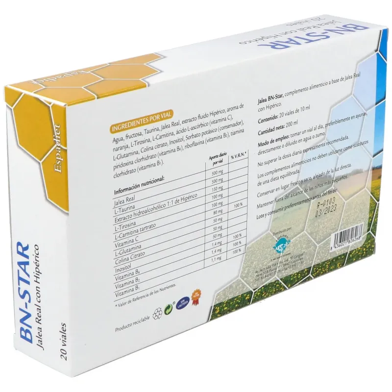 Jalea real+hiperico bn-star 20amp. | Farmacia Barata