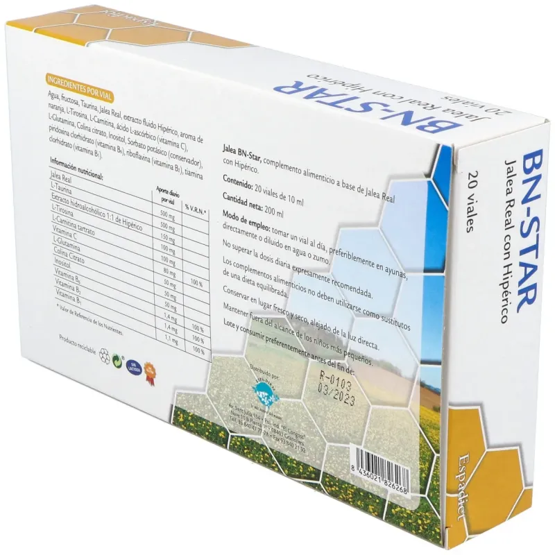 Jalea real+hiperico bn-star 20amp. | Farmacia Barata