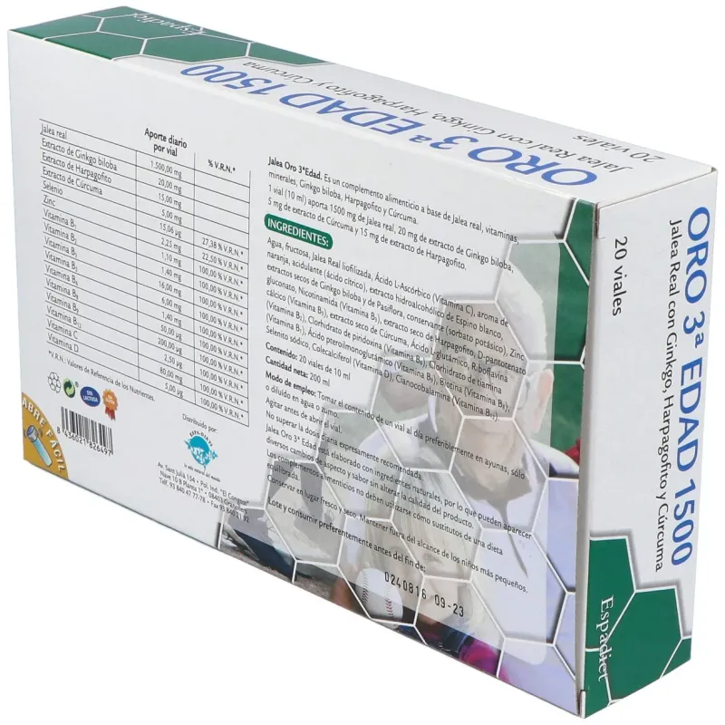 Espadiet jalea real tercera edad oro 20uds | Farmacia Barata Espadiet jalea real tercera edad oro 20uds | Farmacia Barata