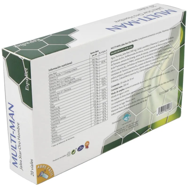 Espadiet jalea real oro hombre 20uds | Farmacia Barata Espadiet jalea real oro hombre 20uds | Farmacia Barata