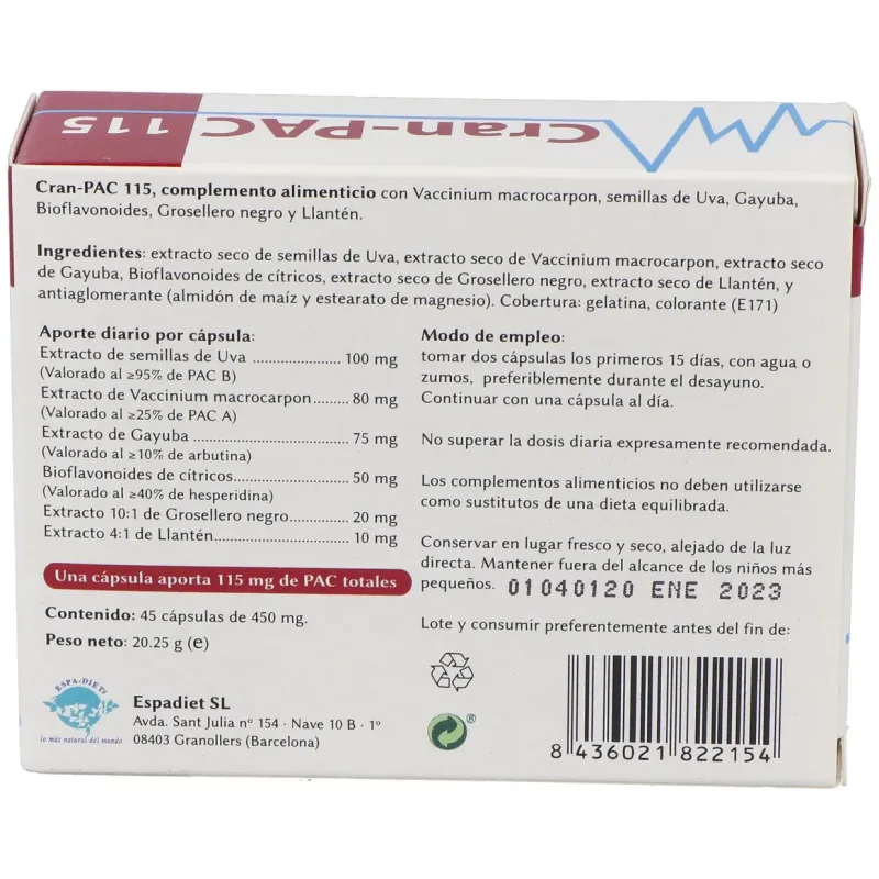 Monstar cran pac 115 45caps | Farmacia Barata
