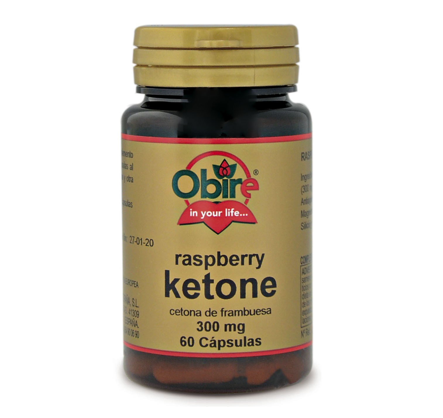 Obire Ketonas (Frambuesa) 300 mg, 60 Caps.