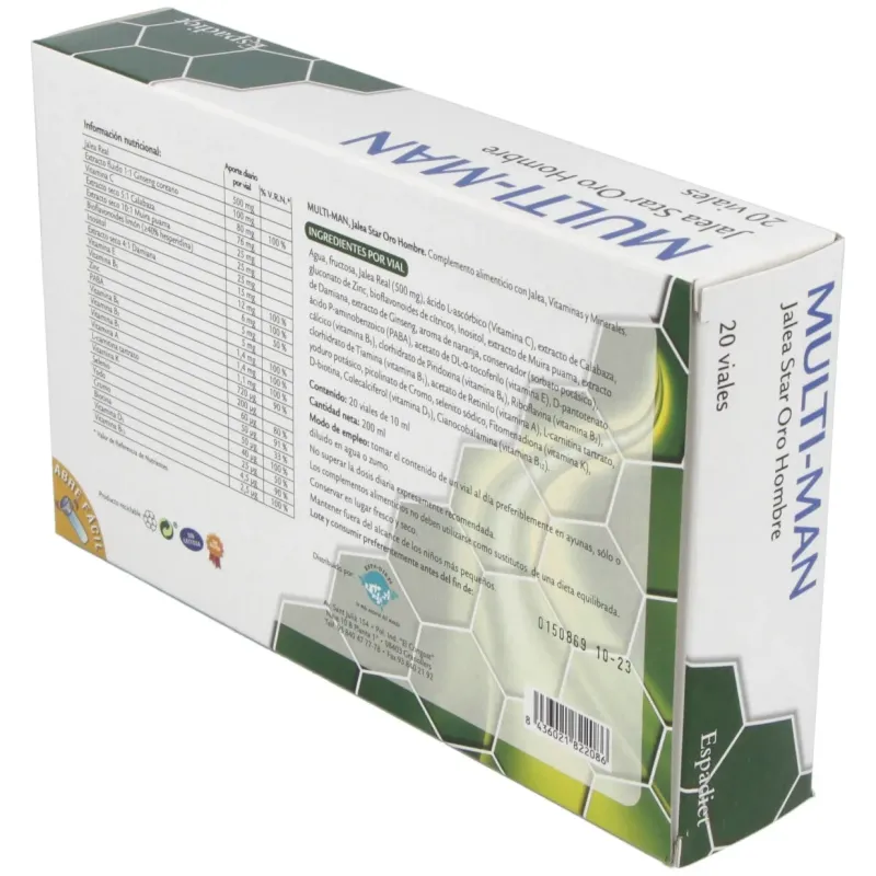 Espadiet jalea real oro hombre 20uds | Farmacia Barata Espadiet jalea real oro hombre 20uds | Farmacia Barata