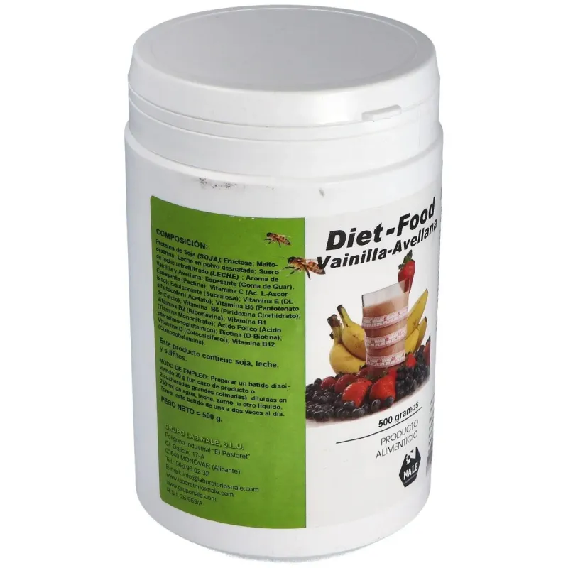 Diet food batido vainilla y avellana 500gr | Farmacia Barata