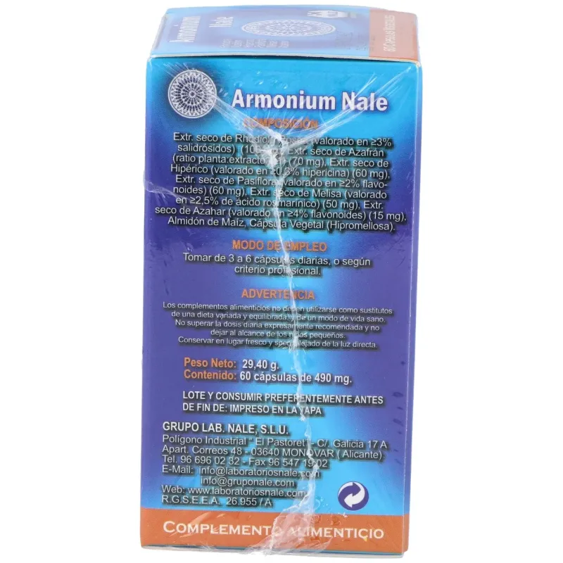 Nale armonium 60caps | Farmacia Barata Nale armonium 60caps | Farmacia Barata