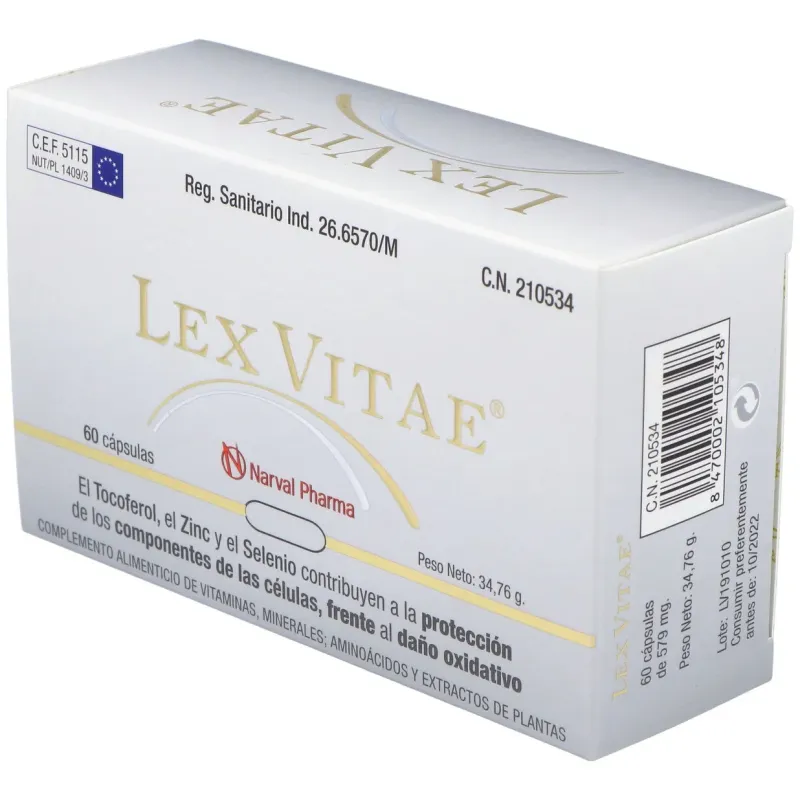 Lex vitae (uso interno) blister 60cap. | Farmacia Barata