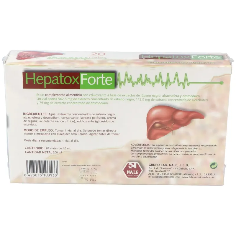 Nale hepatox forte 20 viales | Farmacia Barata
